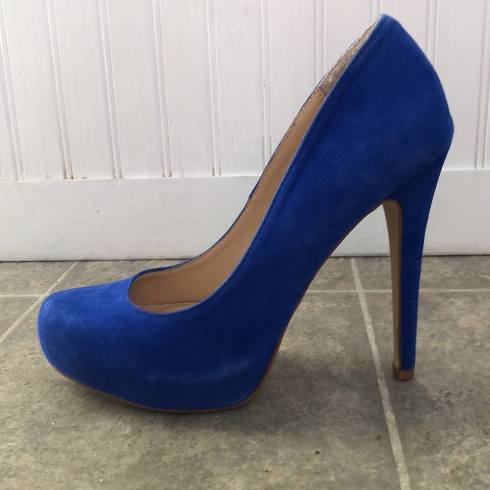 Aldo Craven Heels in Blue Suede Size 7